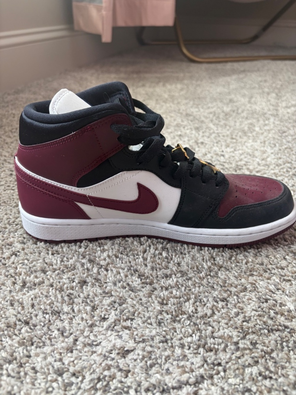 Burgundy Air Jordan Sneakers - Picture 3 of 3